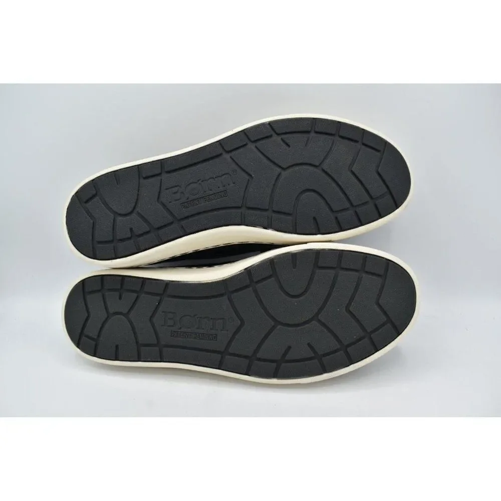 Born Mens Size 10.5 Axel Black Full Grain Leather Slip On Loafers Sneakers Shoes